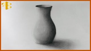 How to Draw Flower Vase  Flower Pot Drawing  FarBay Art Academy [upl. by Llevert463]