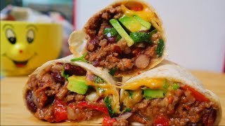 The Best Juicy Beef Burrito Recipe  Mexican Street Food [upl. by Lorrimor186]