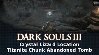 Dark Souls III Crystal Lizard Titanite Chunk Location Abandoned Tomb [upl. by Reg555]