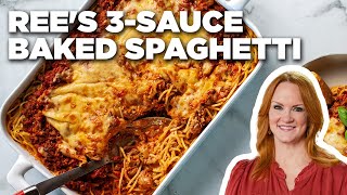 Ree Drummonds 3Sauce Baked Spaghetti  The Pioneer Woman  Food Network [upl. by Fattal]