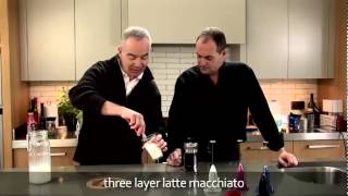 aerolatte  milk frother makes three layer caffè latte macchiato [upl. by Lind]