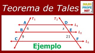 TEOREMA DE TALES  Parte 2 EJEMPLO [upl. by Cordie]