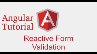 Angular forms tutorial  Reactive forms validation [upl. by Enriqueta]