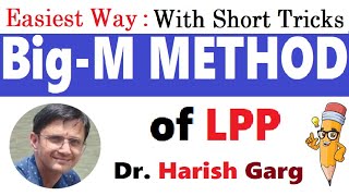 BigM Method  Charnes Penalty method to solve the LPP [upl. by Lamarre]