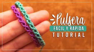 Cómo hacer pulsera de hilo fácil y rápida 1✨ Paso a Paso  DIY Macrame Friendship Bracelet [upl. by Eninaej]