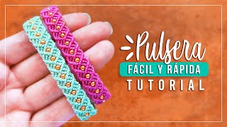 Cómo hacer pulsera de hilo fácil y rápida 13✨ Paso a Paso  DIY Macrame Friendship Bracelet [upl. by Neevan]