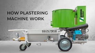 How Plastering Machine work  SCHWING Stetter  Plastering Machine [upl. by Naoh]