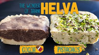 How to make HELVA at HOME 😍  2 Halva Recipes 1Pistachios 2Cocoa  Refika’s Special Oven Helva 🤤 [upl. by Nosirrah416]