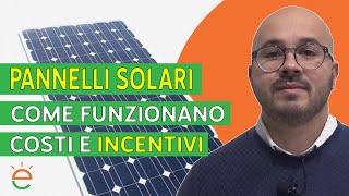 Pannelli Solari Come Funzionano Costi ed Incentivi 2021 [upl. by Fernyak]