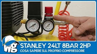 Stanley 24Lt 8Bar cosa sapere sul proprio compressore [upl. by Annazor153]