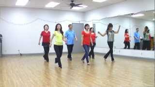 Wagon Wheel Rock  Line Dance Dance amp Teach in English amp 中文 [upl. by Norven305]