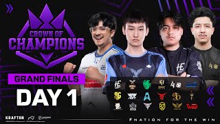 HINDI  CROWN OF CHAMPIONS  GRAND FINAL DAY 1  FT  EngineerYTGaming drs horaa r3g t2k rd [upl. by Holtorf604]