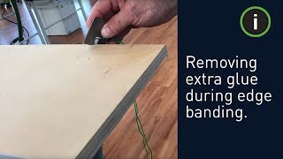 Festool Training Getting rid of extra glue during edge banding [upl. by Naved444]