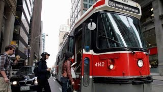 Toronto says goodbye to its classic red streetcars [upl. by Yebot]