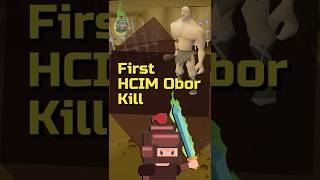 My 1st HCIM OSRS Obor Kill in 60s SHORTS [upl. by Perloff]