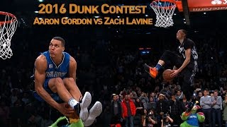 Zach LaVine and Aaron Gordons AWESOME 2016 Slam Dunk Duel [upl. by Meece366]