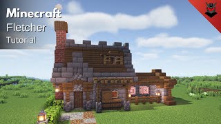 Minecraft How to Build a Medieval Fletchers House  Fletcher House Tutorial [upl. by Arednaxela861]