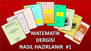 Matematik Dergisi Nasıl Hazırlanır 1 [upl. by Acirdna581]