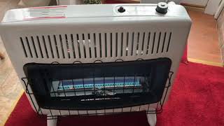 Mr Heater Blue Flame with Thermostat Settings [upl. by Nnayllek]