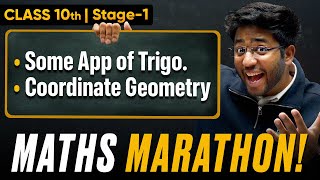 Class 10th Maths Maha Marathon  Some App of Trigonometry amp Coord Geometry 🔥  Shobhit Nirwan [upl. by Avihs]