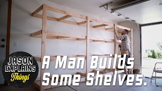 Garage Storage Shelves  EASY BUILD [upl. by Rodge]