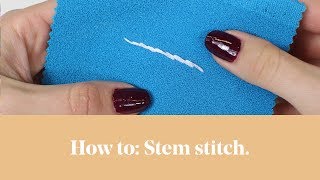 How To Stem Stitch [upl. by Pepito401]