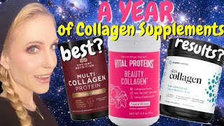 A YEAR OF COLLAGEN  Before amp After Best Products What to Know [upl. by Asereht810]