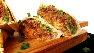 Cheesy Beef Burritos  Recipe by Dash of Delectable [upl. by Dnumsed336]