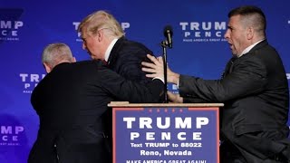 Donald Trump rushed off stage during rally in Nevada [upl. by Lerret]