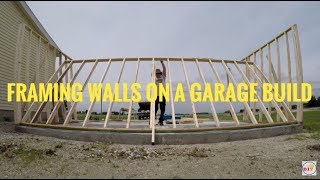 Wall Framing Building a Garage  How To  MY DIY [upl. by Werbel310]