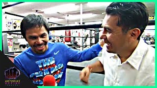 Pacquiao and Barrera Meeting quotThe Pacquiao Listquot  Artorias Boxing [upl. by Noyr]