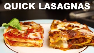 Easy lasagna recipes  tomato amp ricotta  meat sauce amp cream [upl. by Hermine661]