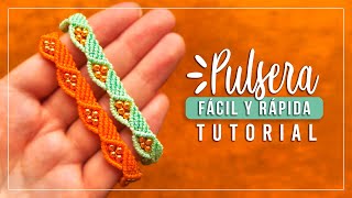 Cómo hacer pulsera de hilo fácil y rápida 23✨ Paso a Paso  DIY Macrame Friendship Bracelet [upl. by Bleier]