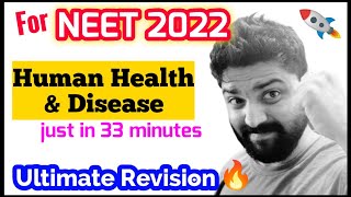 Human Health amp Disease In Just 33 Minutes🔥🔥 Ultimate Revision Series  Neet 2022 [upl. by Edahs]