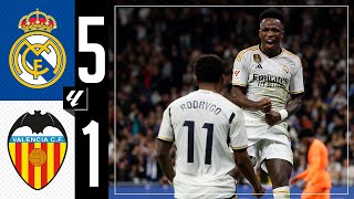 Real Madrid 51 Valencia  HIGHLIGHTS  LaLiga 202324 [upl. by Dani]