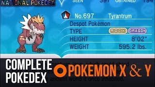 Pokemon X and Y  Complete Pokedex All New Pokemon [upl. by Ammon]