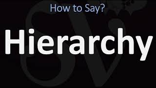 How to Pronounce Hierarchy CORRECTLY [upl. by Brey]