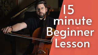 15 Minute Beginner Cello Lesson  Adult Cello [upl. by Koslo]