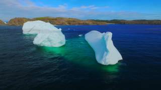 Iceberg Alley Twillingate 2016 Drone Footage of Icebergs Newfoundland amp Labrador Canada [upl. by Bucella]