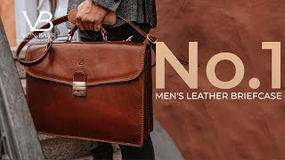 No1 Mens Leather Briefcase by Von Baer Overview [upl. by Milty423]