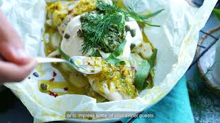 Larrisa Takchis Fish en Papillote recipe  short video [upl. by Bernarr]