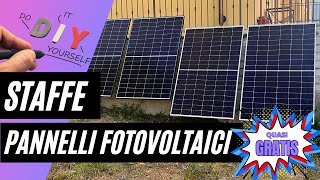 STAFFE PANNELLI FOTOVOLTAICI FAI DA TE [upl. by Ellebana]