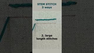 How to embroider stem stitch  3 ways [upl. by Nolyak]