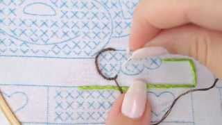 How to embroidery a Stem Stitch [upl. by Eirrej]