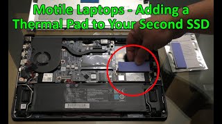 Motile Laptop  Adding a Thermal Pad to the SSD [upl. by Assillam]