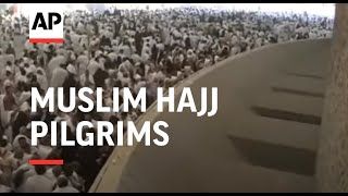 Muslim hajj pilgrims perform devil stoning ritual [upl. by Domineca930]