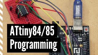 Programming ATtiny8584 with Arduino Uno ATTinyCore [upl. by Oinota]