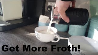 How to Get More Froth from Your Nespresso Coffee Aeroccino  Nespresso tips and help [upl. by Stanford]