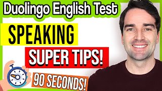 Duolingo English Test Speaking for 90 Seconds  Super Tips and Practice Questions  Study for DET [upl. by Nnylrats]