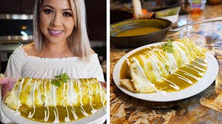 HOW TO MAKE GREEN CHILE SMOTHERED BURRITOS [upl. by Eart]